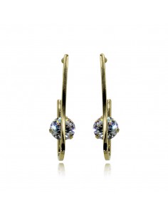 Long Rhinestone Earrings ORECCHINI GRAFF.STRASS ARG/ORO | Wholesale Hair Accessories and Costume Jewelery
