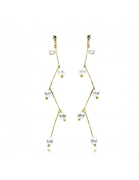Pearl earrings ORECCHINI PERLE ARG/ORO - P.ARGENTO | Wholesale Hair Accessories and Costume Jewelery
