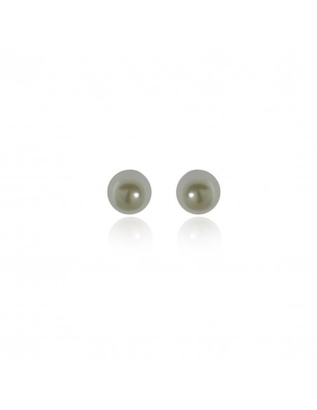Pearl earrings ORECCHINI ACCIAIO PERLA MM.6 | Wholesale Hair Accessories and Costume Jewelery