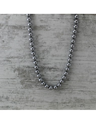 Halsketten Perlen COLLANA PERLE GRIGIA 10-45 CHIUSURA STRASS | Großhandel Haarschmuck und Modeschmuck