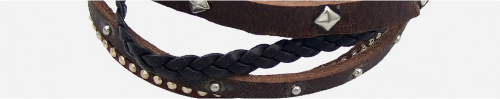 Verkauf Großhandel Herrenmode Armbänder aus Metall und Leder